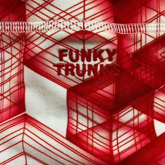 Funky Trunks Graphic Red and White Swim Brief - 36/L - Picture 2 of 3